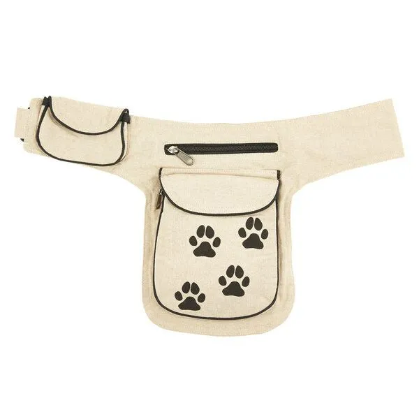 short'n'pietz short'n'pietz handgenähte Gürteltasche mit verstellbarem Gürtel, Weiss, – Produktbild 1 von 8