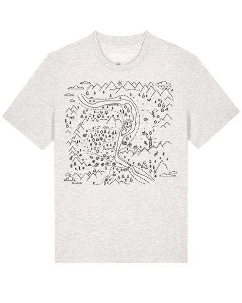 watapparel watapparel T-Shirt Unisex Landschaft, Cool heather grey, – Produktbild 1 von 4