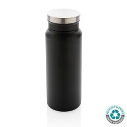 XD Collection RCS recycelte Stainless Steel Vakuumflasche 600ml, schwarz, schwarz – Produktbild 1 von 1