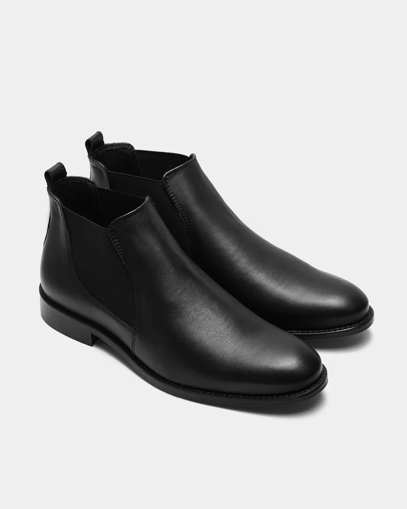 BOHEMA BOHEMA Herren vegan Dean Chelsea Boots Schwarz, Schwarz, – Produktbild 2 von 2