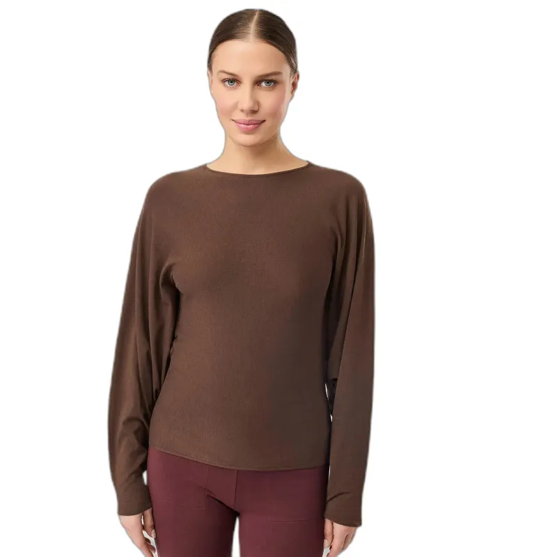 mandala Damen Batwing Sweatshirt Mandala Pulse, Marron, – Produktbild 1 von 1