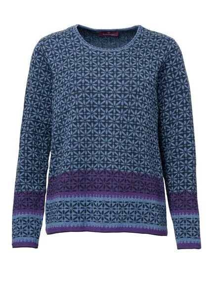 Heidekönigin Heidekönigin Jacquard Pullover JULE, Iris, – Produktbild 1 von 4