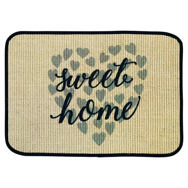 4betterdays 4betterdays Fußmatte | 'sweet home' mit Herz | 45 x 75 cm | Sisal | Naturlatex – Produktbild 1 von 4