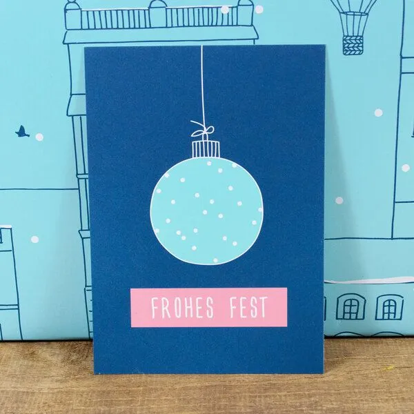 Bow & Hummingbird Bow & Hummingbird Postkarte Frohes Fest – Produktbild 3 von 3