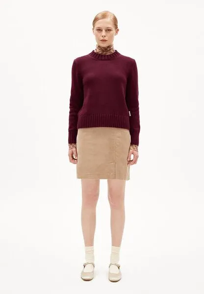 ARMEDANGELS ARMEDANGELS AMALIAAS EREN COTTON - Damen Pullover Relaxed Fit aus Bio-Baumwolle, Cranberry juice, – Produktbild 4 von 4
