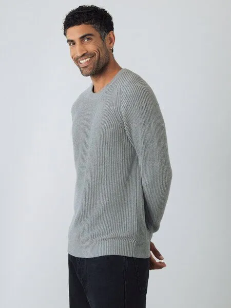Honest Basics Honest Basics Herren Strickpullover aus 100% Bio-Baumwolle, Auster, – Produktbild 1 von 4