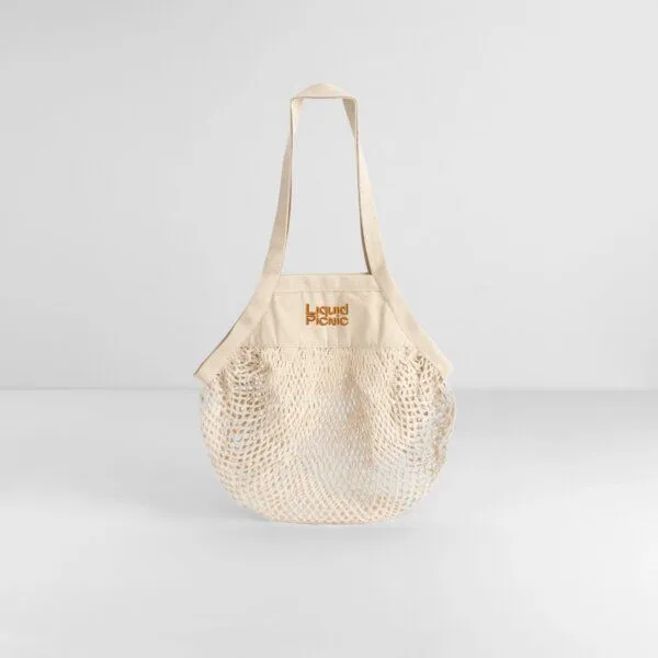Eukidien Eukidien The Picnic Bag · Mesh-Einkaufstasche aus Bio-Baumwolle · 38 × 41 cm – Produktbild 2 von 2