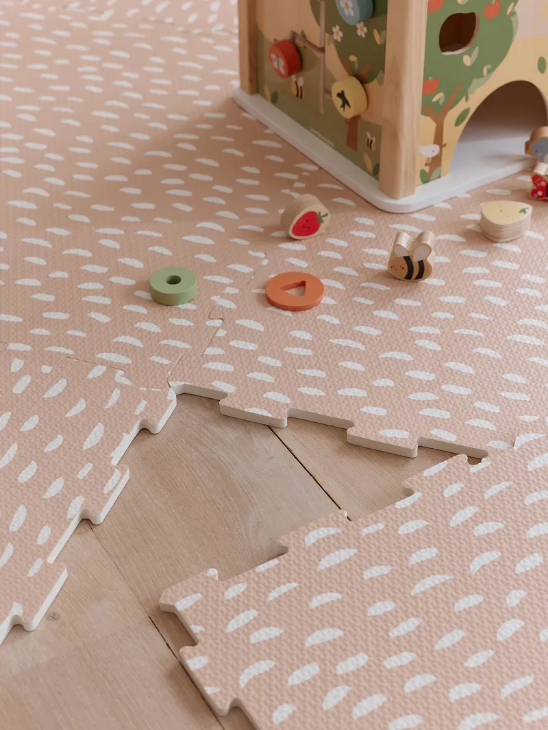 Vertbaudet Große Puzzle-Spielmatte 9-teilig Kinderzimmer, Rosa, – Produktbild 3 von 4