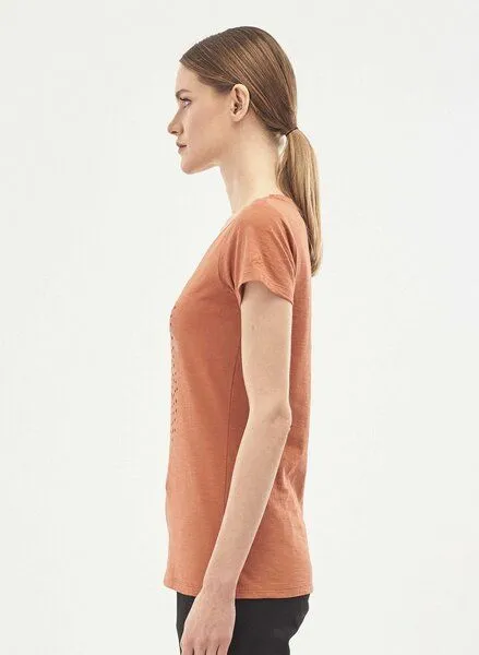 ORGANICATION ORGANICATION T-Shirt aus Bio-Baumwolle mit Print, Copper, – Produktbild 3 von 4