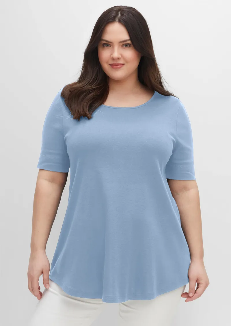 sheego Longshirt bleu, Bleu, – Produktbild 2 von 2