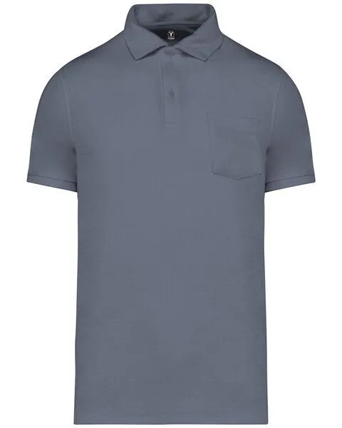 YTWOO YTWOO Herren Polohemd aus weichem Bio-Terrystoff - Made in Portugal, Grau, – Produktbild 1 von 2