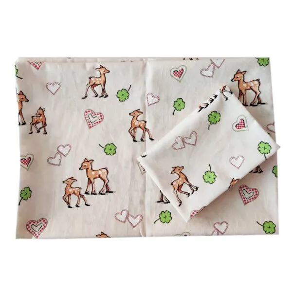 Villa Jade Villa Jade Bettwäsche-Set für Babys/Kleinkinder, 2-teilig, 100% Bio-Baumwolle (kbA), Bambi, – Produktbild 2 von 2