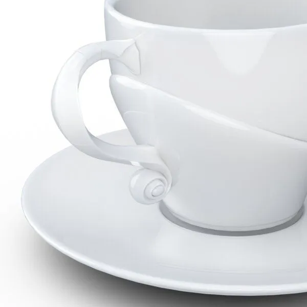 FIFTYEIGHT PRODUCTS FIFTYEIGHT PRODUCTS Goethe Talent Porzellan Tasse mit Unterteller – Produktbild 3 von 4