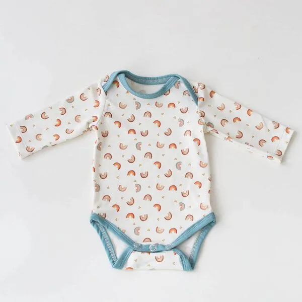 NoniKids Berlin Langarm Baby Body *Regenbogen* Bio Baumwolle | NoniKids Berlin – Produktbild 1 von 3