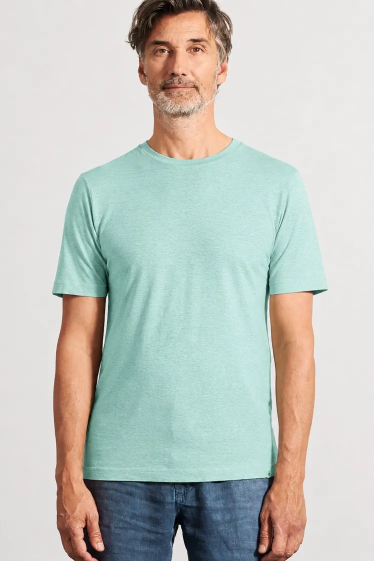 HempAge Hempage Herren vegan T-Shirt Slim Fit Salbeigrün, Grün, – Produktbild 2 von 2