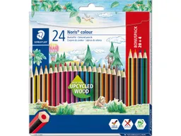 Staedtler Staedtler Noris colour Buntstifte, "Upcycled Wood", farbig sortiert, 20+4 Bonuspack, – Produktbild 1 von 1
