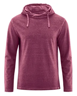 HempAge Hempage Herren vegan Kapuzen-T-Shirt Weinrot – Produktbild 1 von 1