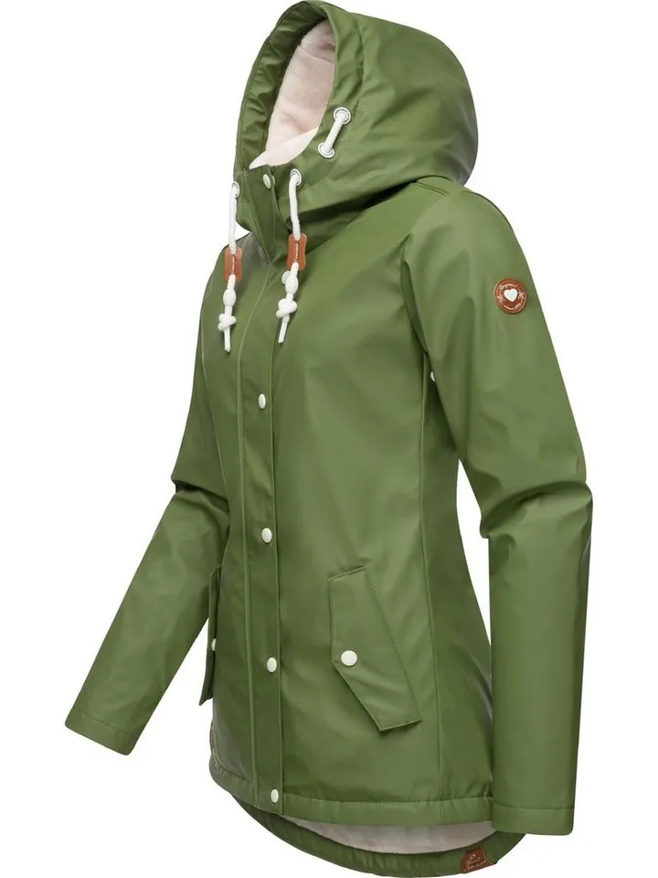 ragwear ragwear Winterjacke Marge warm gefütterter Damen Winter Regenmantel, Grün, – Produktbild 3 von 4