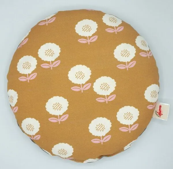 HipHip-Hurra HipHip-Hurra Kissen mit Biobaumwollfüllung, Braun (blume), – Produktbild 1 von 4