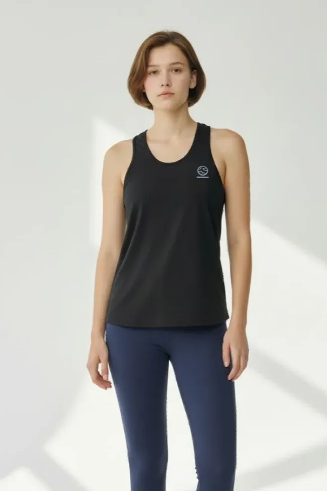 Underscored Underscored Damen vegan Tank Top Ashdown Jet Black, Schwarz, – Produktbild 2 von 2