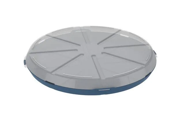 REuse REuse Pizzabox Verpackung - Essensbehälter, Blau transparent, – Produktbild 2 von 4