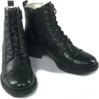 Ten Points Ten Points gefütterte Schnürstiefel, Pandora Boots, vegetabil gegerbtes Leder, Schwarz, – Produktbild 1 von 6