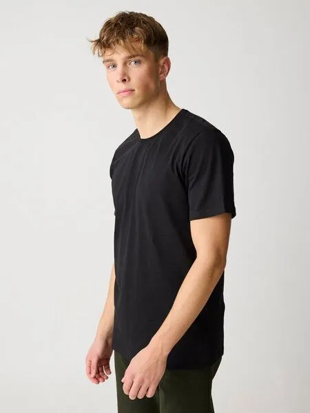 KnowledgeCotton Apparel KnowledgeCotton Apparel Basic T-Shirt O-Neck aus Bio-Baumwolle, Schwarz (black jet), – Produktbild 4 von 6