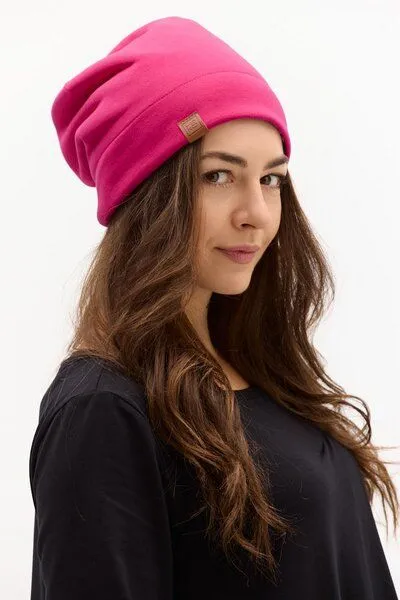 KOKOworld Mütze Twins – Klassische Beanie – Beidseitig – Warm – Fair produziert in EU – KOKOworld, Magenta amanay (mehrfarbig), – Produktbild 2 von 4