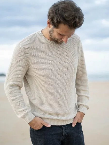 FUXBAU FUXBAU 4Seasons Männer Strickpullover, Beigemeliert, – Produktbild 4 von 4