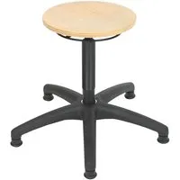 Drehhocker mit Sitz aus Buchenholz, höhe 410-600 mm – Produktbild 1 von 1