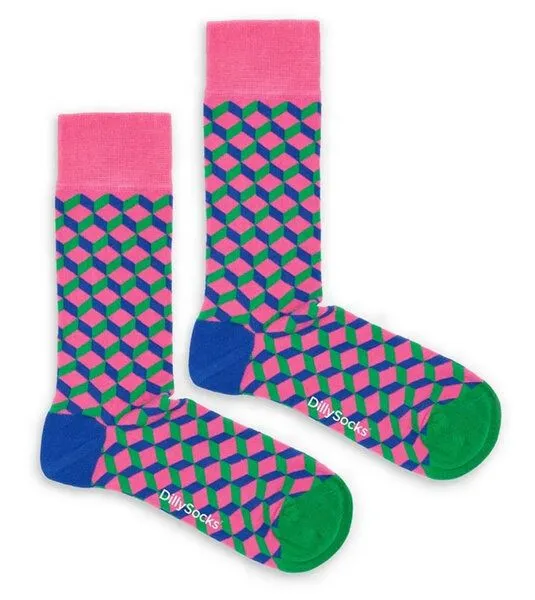 DillySocks DillySocks Socken Luminous Dice aus Biobaumwoll-Mix, Mehrfarbig, – Produktbild 1 von 4