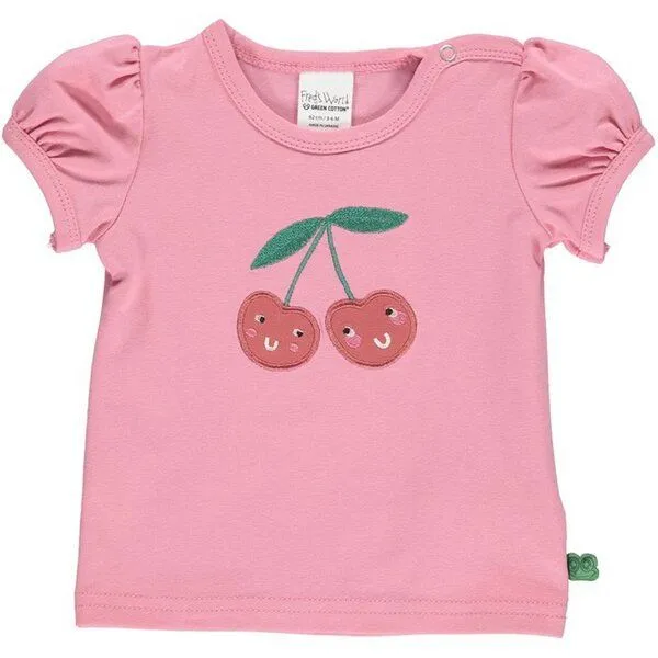 Fred's World by Green Cotton Fred's World by Green Cotton Kurzam-T-Shirt Kirschen, Rose, – Produktbild 1 von 1