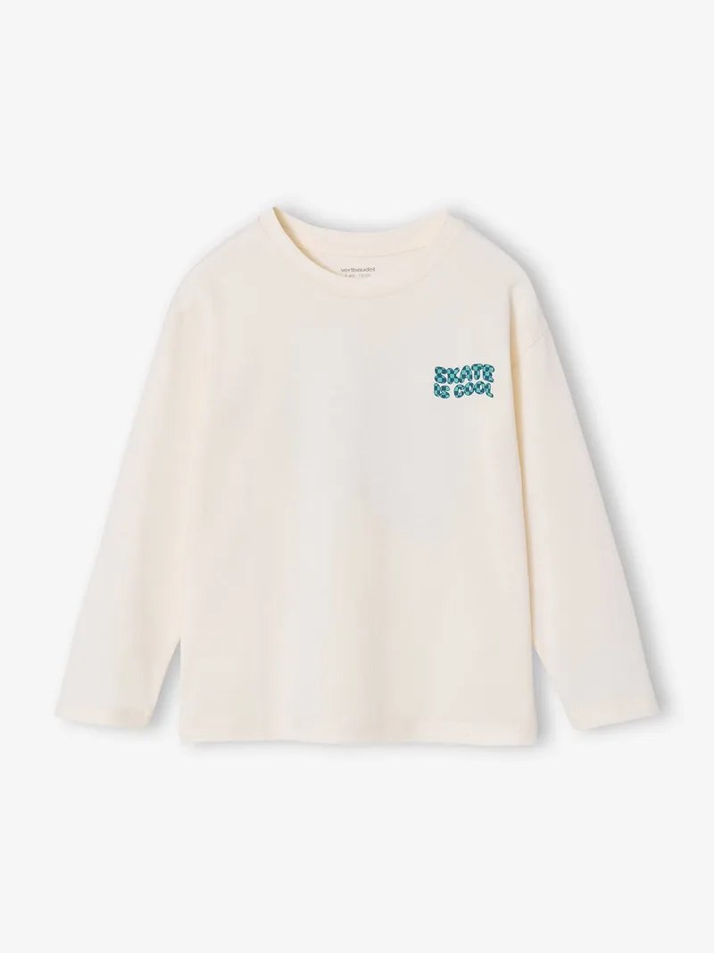 Vertbaudet Jungen Shirt mit Print, Wollweiß, – Produktbild 4 von 4