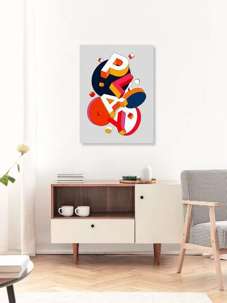 Photocircle Photocircle Poster / Leinwandbild - PLAY Typography – Produktbild 3 von 4