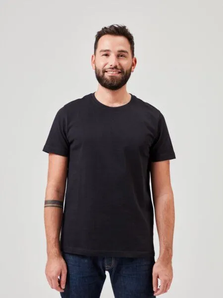 COREBASE COREBASE TShirt Doppelpack, 100% Bio-Baumwolle, 200 g/m², Schwarz, – Produktbild 2 von 3