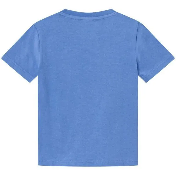 KnowledgeCotton Apparel KnowledgeCotton Apparel Kids T-Shirt BADGE aus Bio-Baumwolle, Blau (moonlight blue), – Produktbild 2 von 4