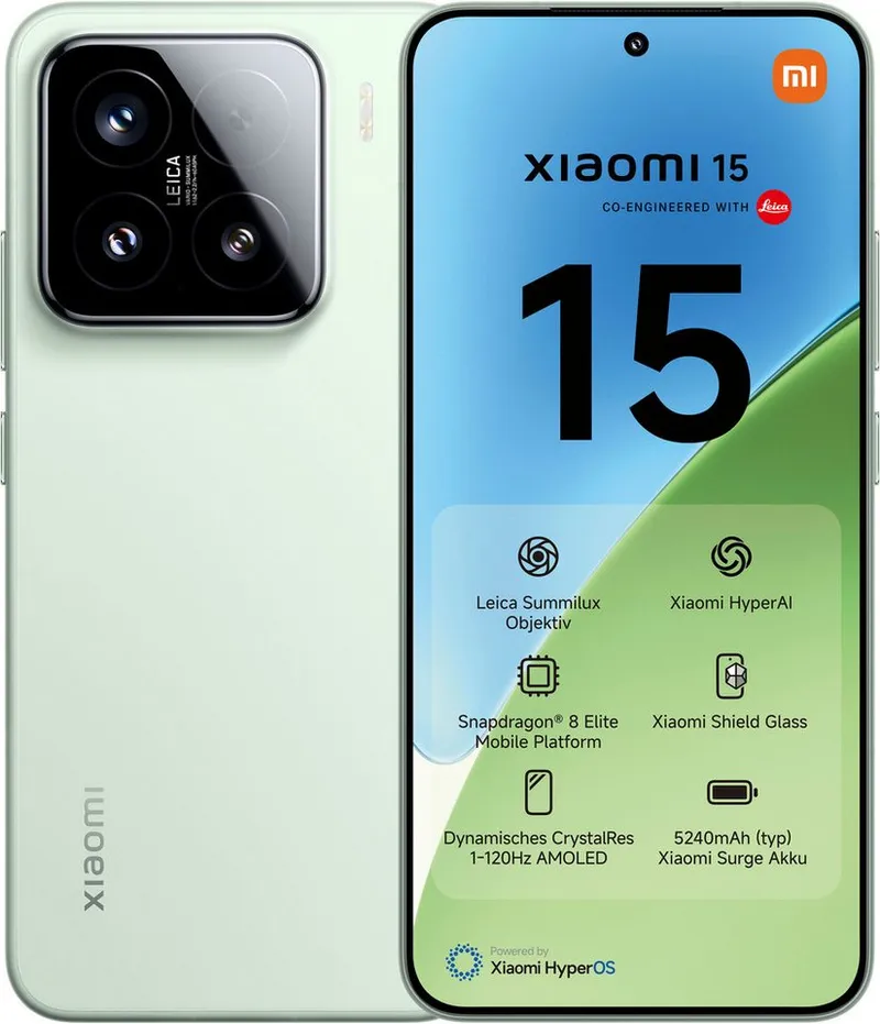 Xiaomi Xiaomi 15 512GB, Grün, – Produktbild 1 von 7