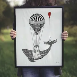 LIGARTI Kunstdruck »Waltransport« von LIGARTI | A4, A3 oder A2 | Wandbild | Poster | Kunst – Produktbild 1 von 1