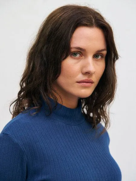 Rotholz Rotholz Schweres Mockneck Longsleeve aus Bio Baumwolle, Royal blue, – Produktbild 4 von 4