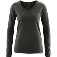 HempAge HempAge Damen Langarm-Shirt Lene Hanf/Bio-Baumwolle, Black, – Produktbild 1 von 1