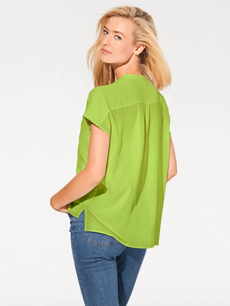 heine Kurzarm-Bluse limette, Limette, – Produktbild 3 von 3