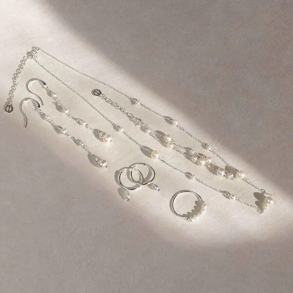 fejn jewelry fejn jewelry Kette station pearl mit Süßwasserperlen, Gold, – Produktbild 4 von 4