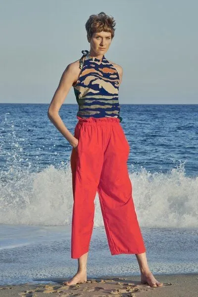 Sophia Schneider-Esleben Sophia Schneider-Esleben Neckholder Thekla - Top Damen aus Bio-Baumwolle, Mare e monti (blau), – Produktbild 2 von 2