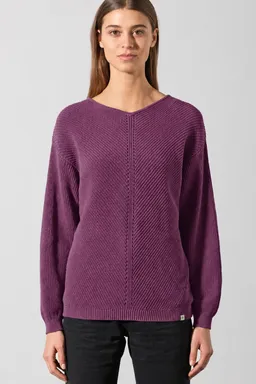 HempAge Hempage Damen vegan Pullover Timeless In Lila – Produktbild 1 von 1