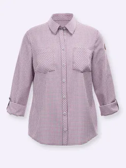 Witt Karobluse violett-weiß-kariert – Produktbild 1 von 1