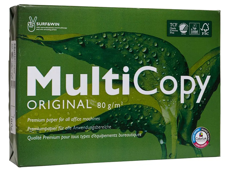 Papyrus 500 Blatt Multifunktionales Kopierpapier 'MultiCopy' TCF, DIN A3 / 80 g/m² – Produktbild 1 von 1