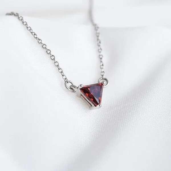 Eppi Eppi Minimalistische Kette mit Granat Modu, Rosa, – Produktbild 2 von 4