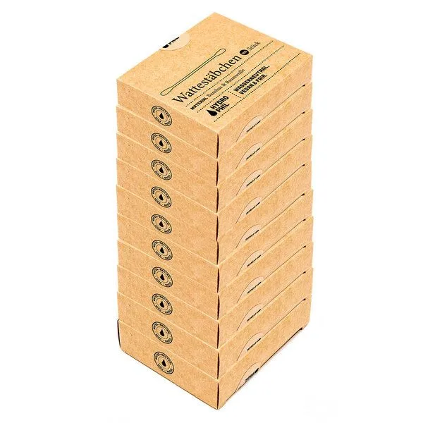 Hydrophil Hydrophil Bambus Wattestäbchen 10 x 100 Stk. – Produktbild 1 von 4