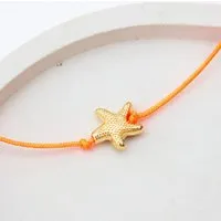 Bow & Hummingbird Bow & Hummingbird Armband auf Karte - Seesternchen - Meeresrauschen, Neon-orange, – Produktbild 1 von 1