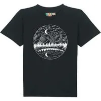 watabout kids watabout.kids T-Shirt Kinder Mountains by night, Black, – Produktbild 1 von 1